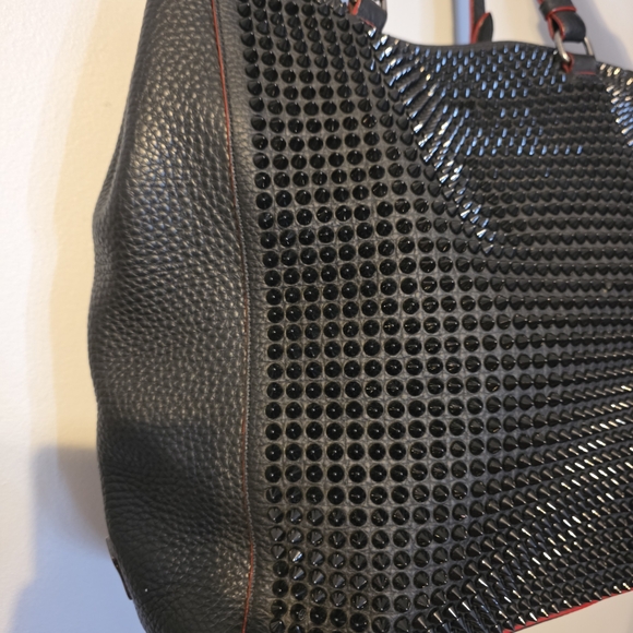 Elegant Black Studded Tote Bag - Picture 2 of 13